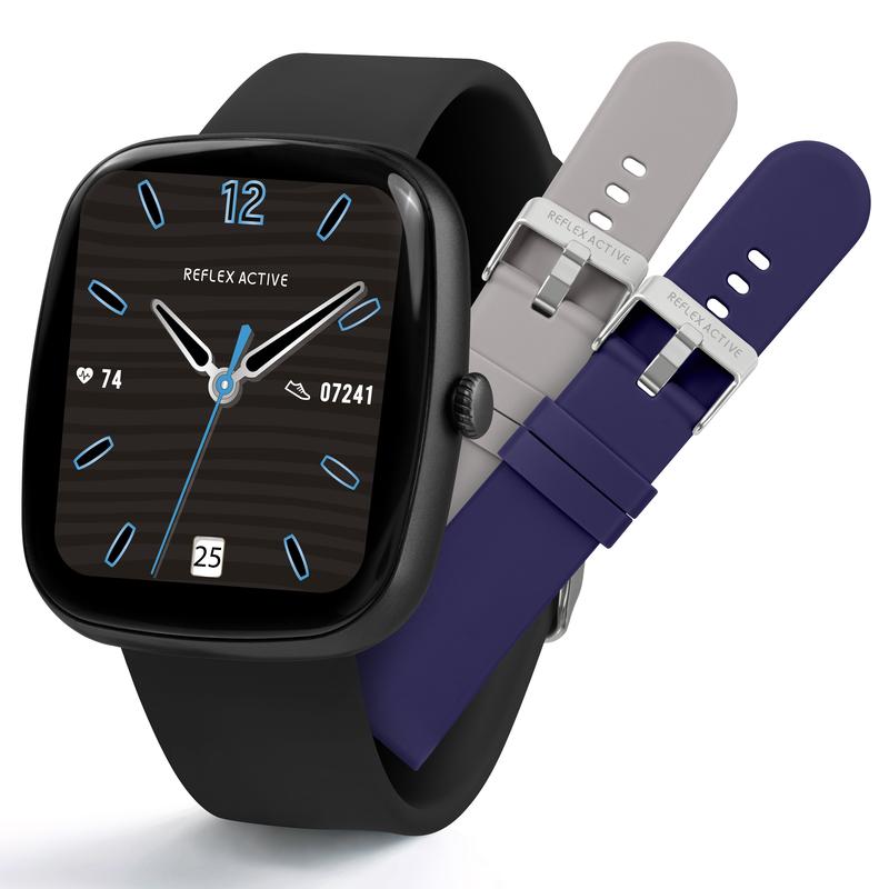 Series 50 Reflex Active Black Smart Calling Watch Interchangeable Set
