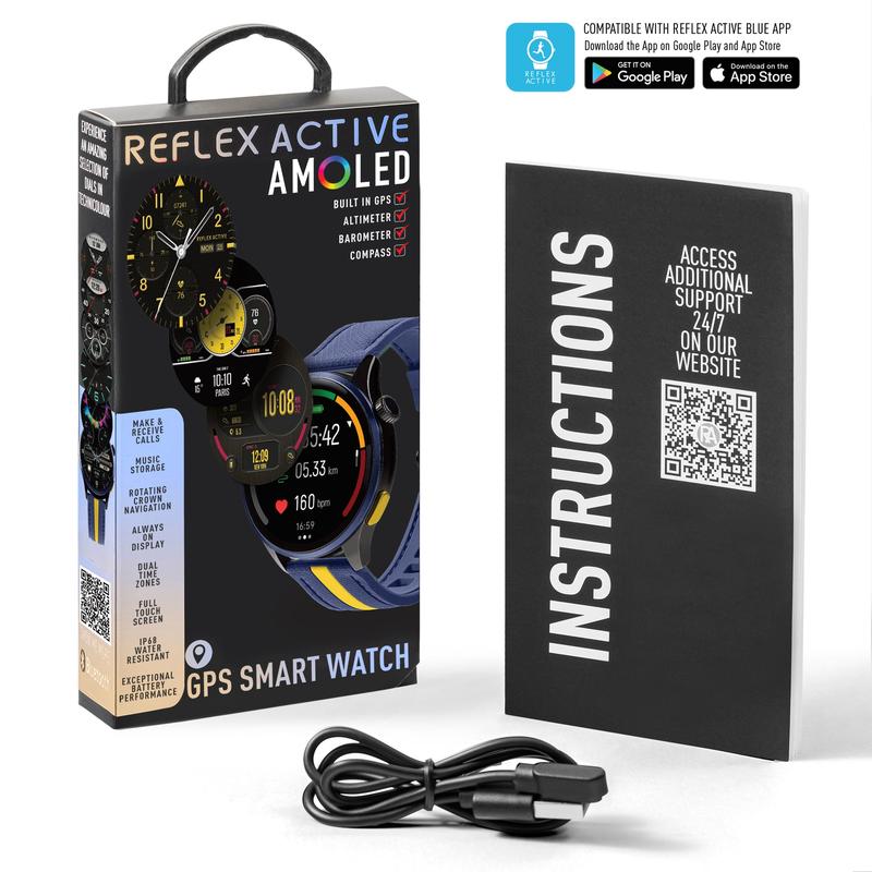 Series 54 Reflex Active Amoled GPS Blue Smart Calling Watch