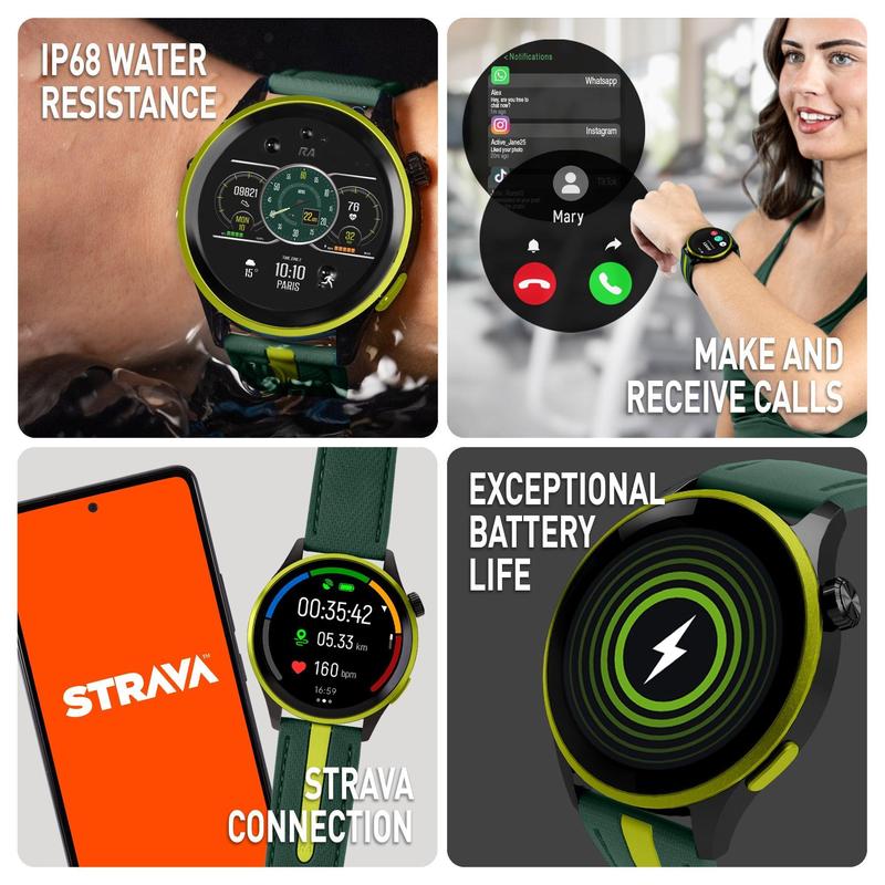 Series 54 Reflex Active Amoled GPS Green Smart Calling Watch