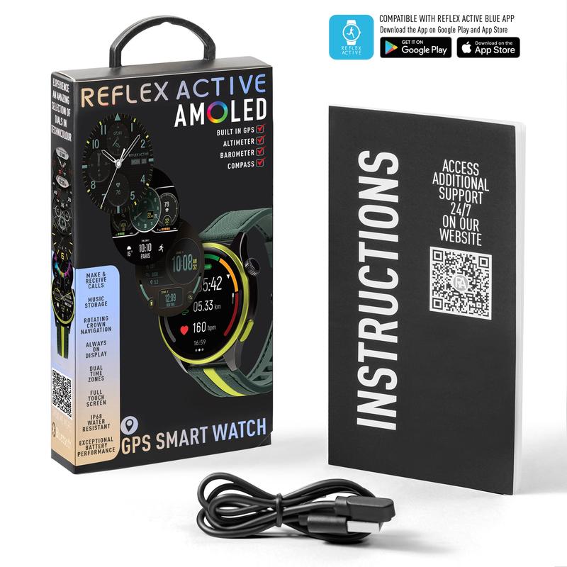 Series 54 Reflex Active Amoled GPS Green Smart Calling Watch