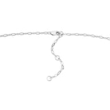 Silver Shimmer Chain Charm Connector Necklace