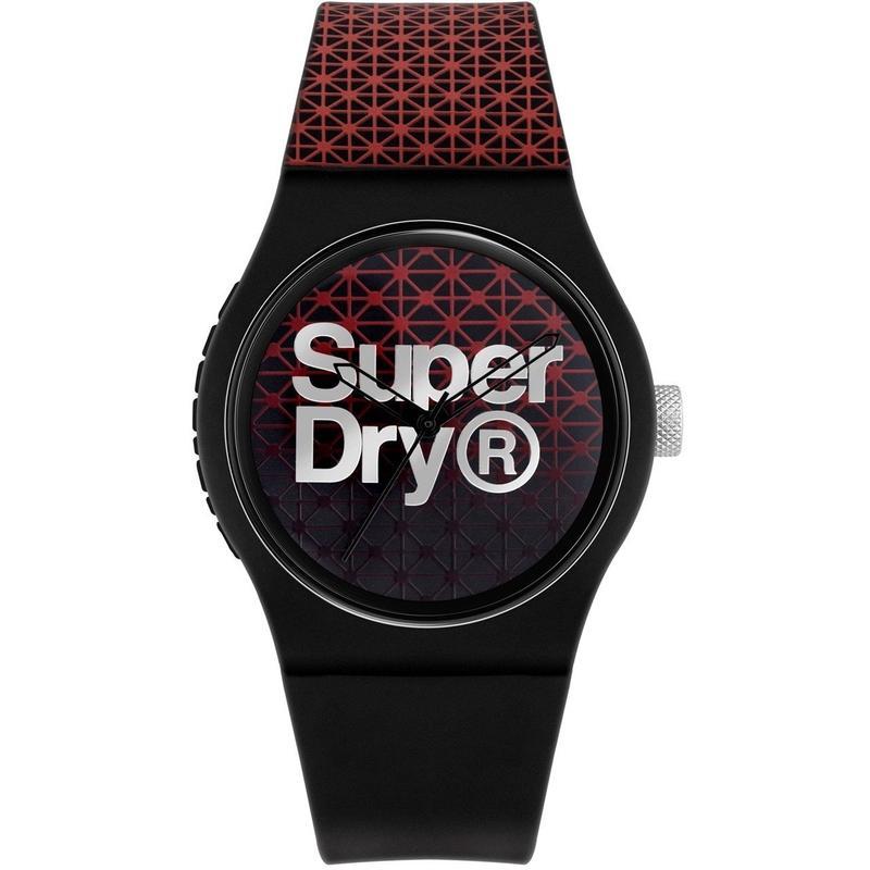 Superdry Urban Geo Sport Red-Black Silicone Strap