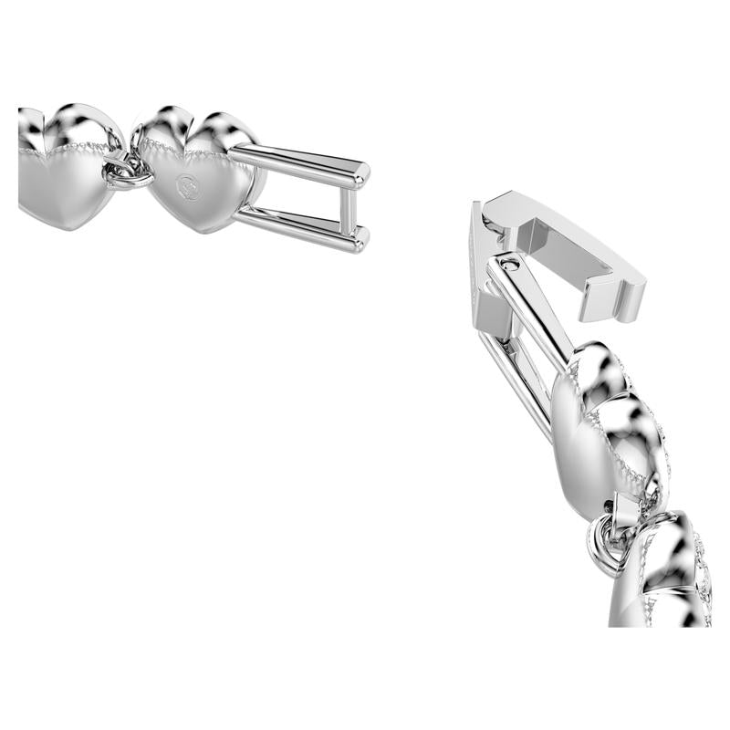 Swarovski Ariana Grande Heart White Mixed Cuts Rhodium Plated Bracelet