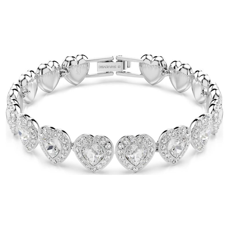 Swarovski Ariana Grande Heart White Mixed Cuts Rhodium Plated Bracelet