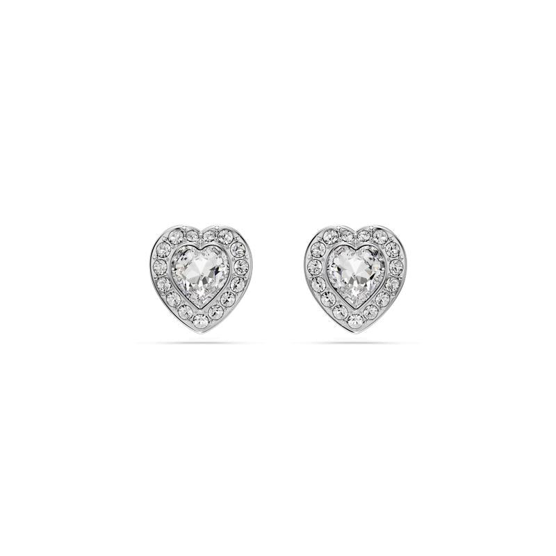 Swarovski Ariana Grande Heart White Rhodium Plated Stud Earrings