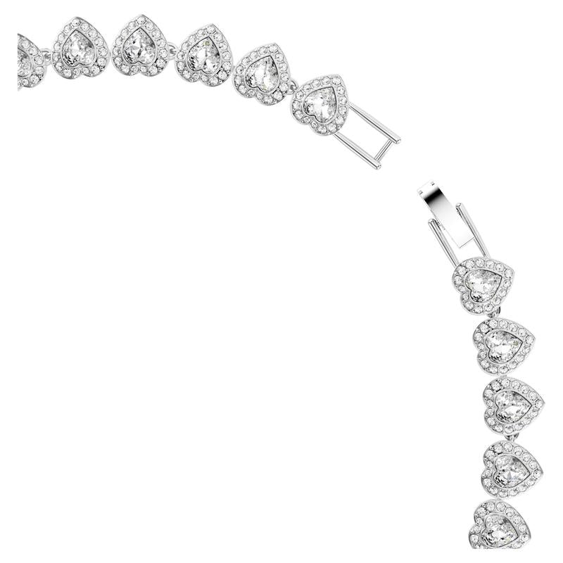 Swarovski Ariana Grande Mixed Cuts Heart White Rhodium Plated Necklace