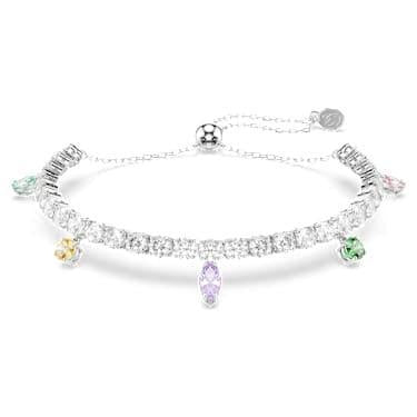 Swarovski Ariana Grande Multicolored Rhodium Plated Tennis Bracelet