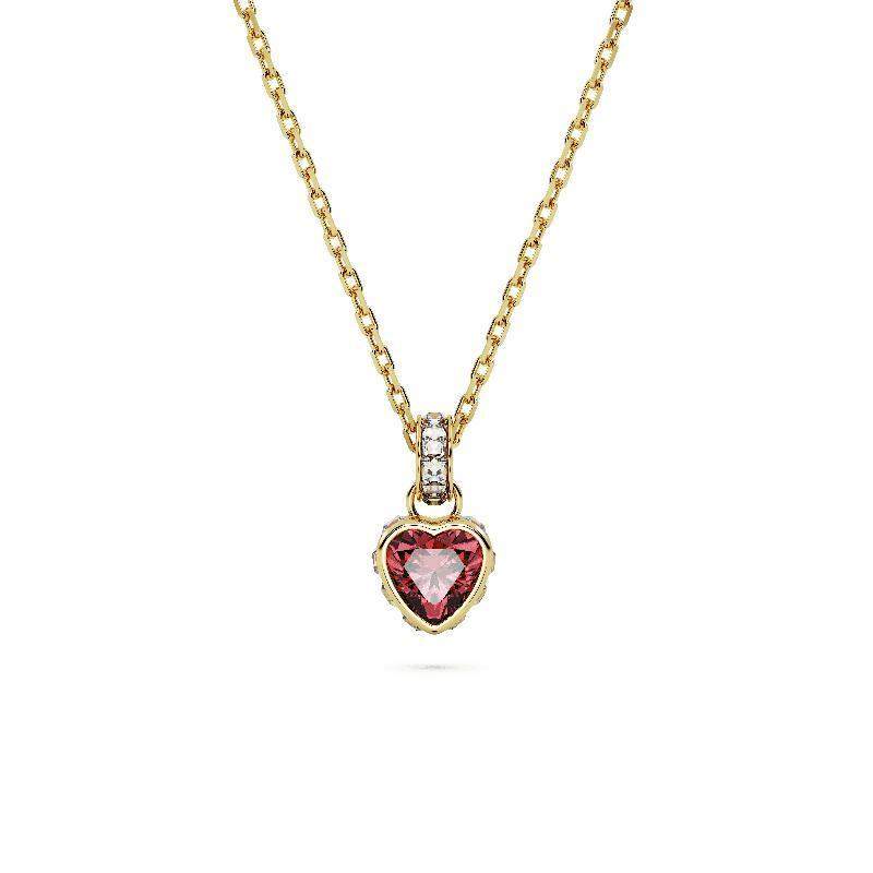 Swarovski Chroma Heart Gold Plated Red Pendant