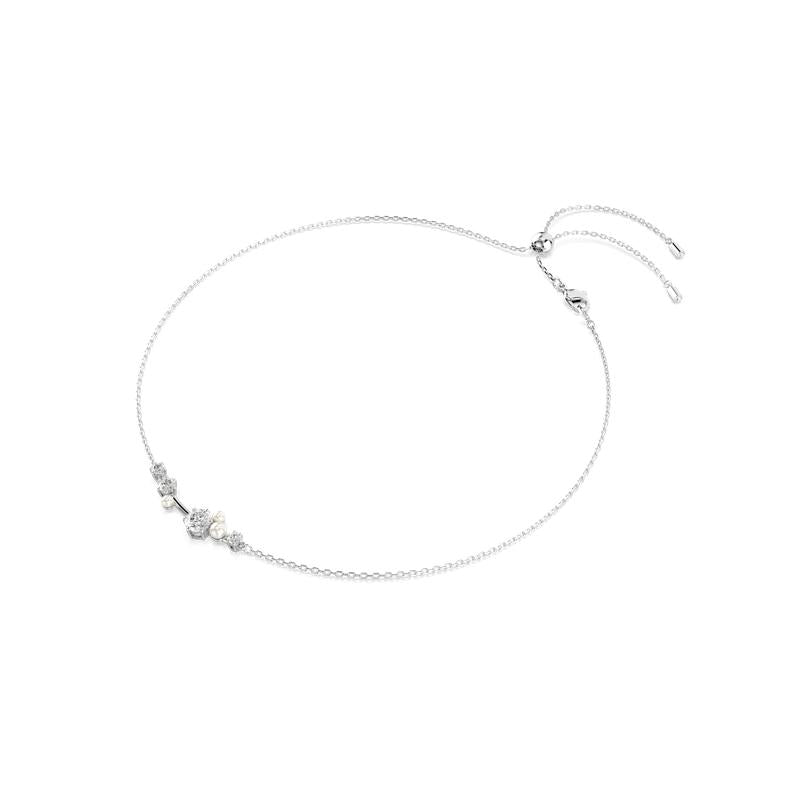 Swarovski Constella Crystal Pearl White Rhodium Necklace