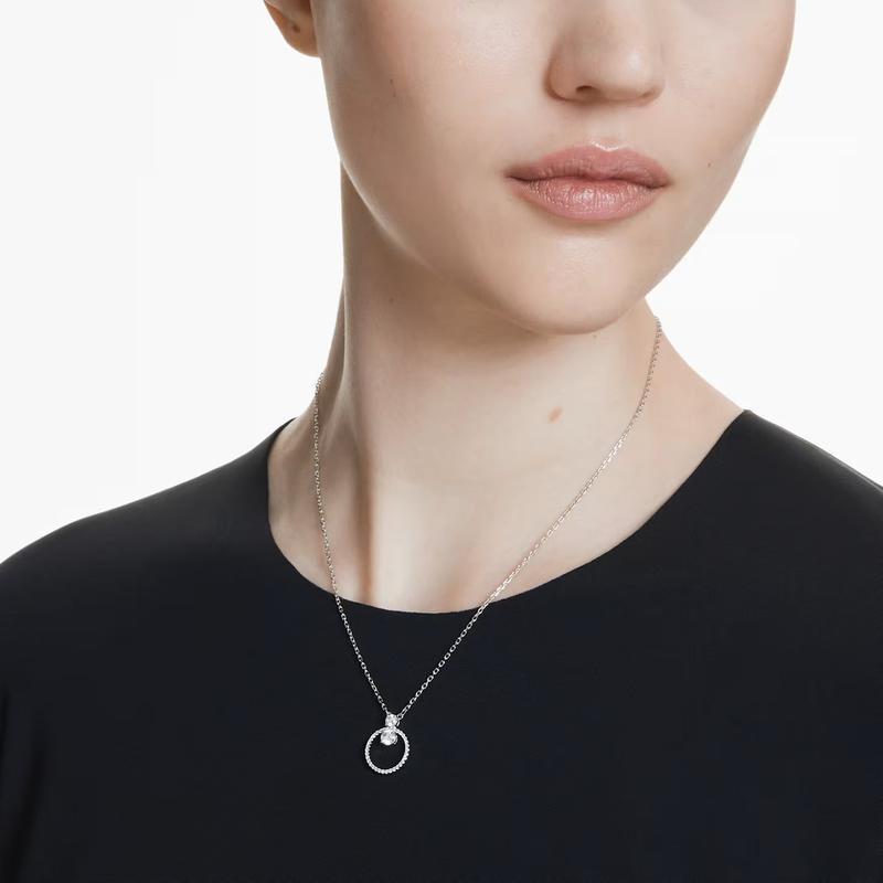 Swarovski Constella Pavé Rhodium Plated White Pendant