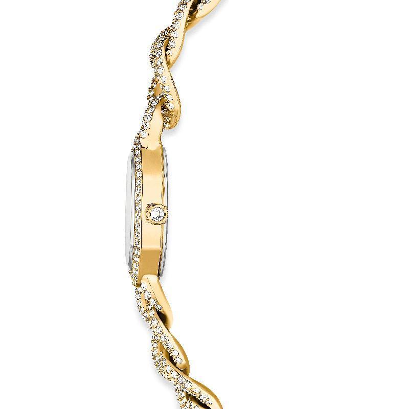 Swarovski Dextera Chain Crystal Bracelet Gold Tone Swiss Made Watch
