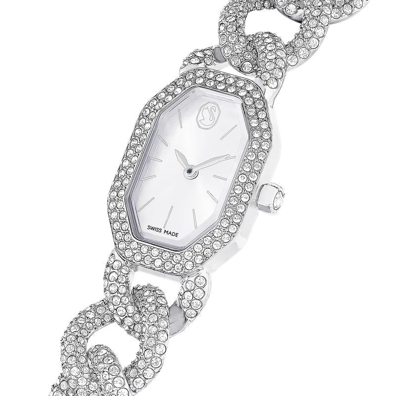 Swarovski Dextera Chain Silver Tone Stainless Steel Swiss Made Watch