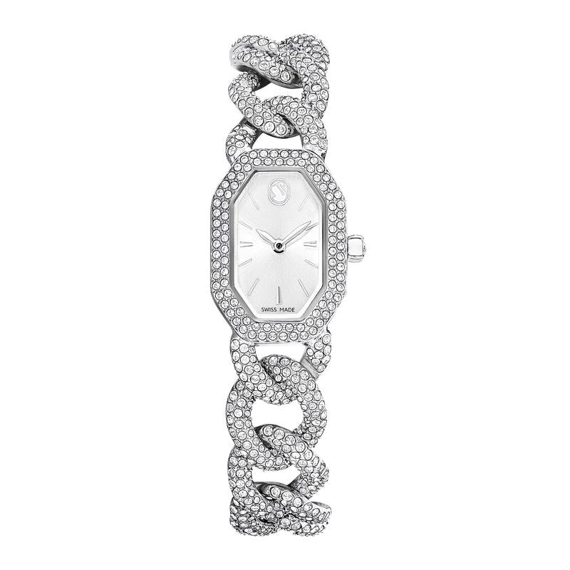Swarovski Dextera Chain Silver Tone Stainless Steel Swiss Made Watch
