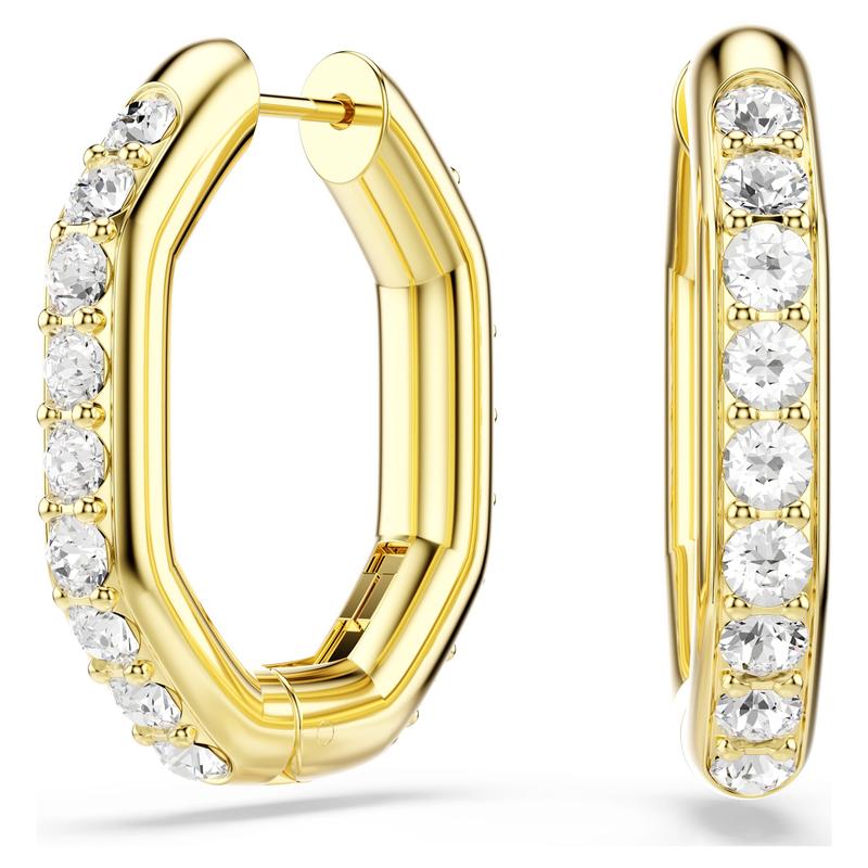 Swarovski Dextera Octagon Shape Round Cut White Earrings