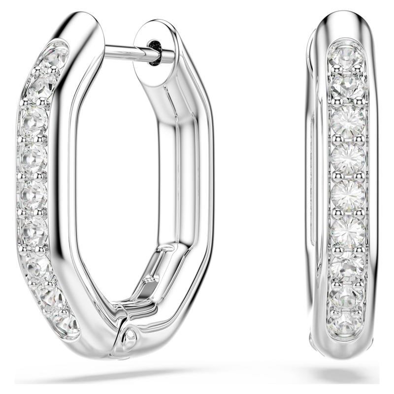 Swarovski Dextera Octagon Shape Round Cut White Earrings