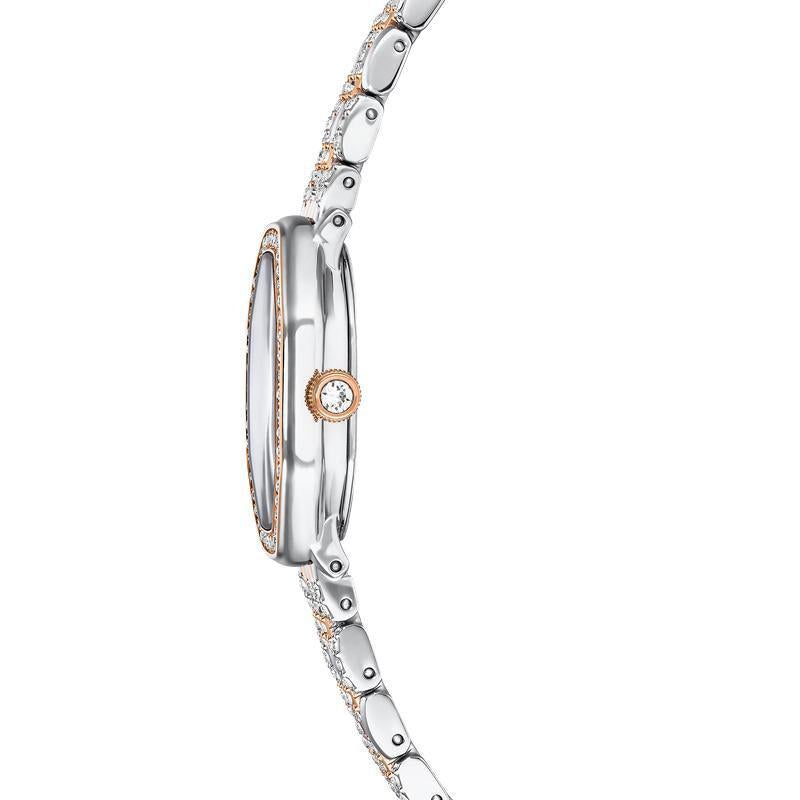 Swarovski Dextera Octagon Silver Tone Rose Gold-Tone Swiss Made Watch