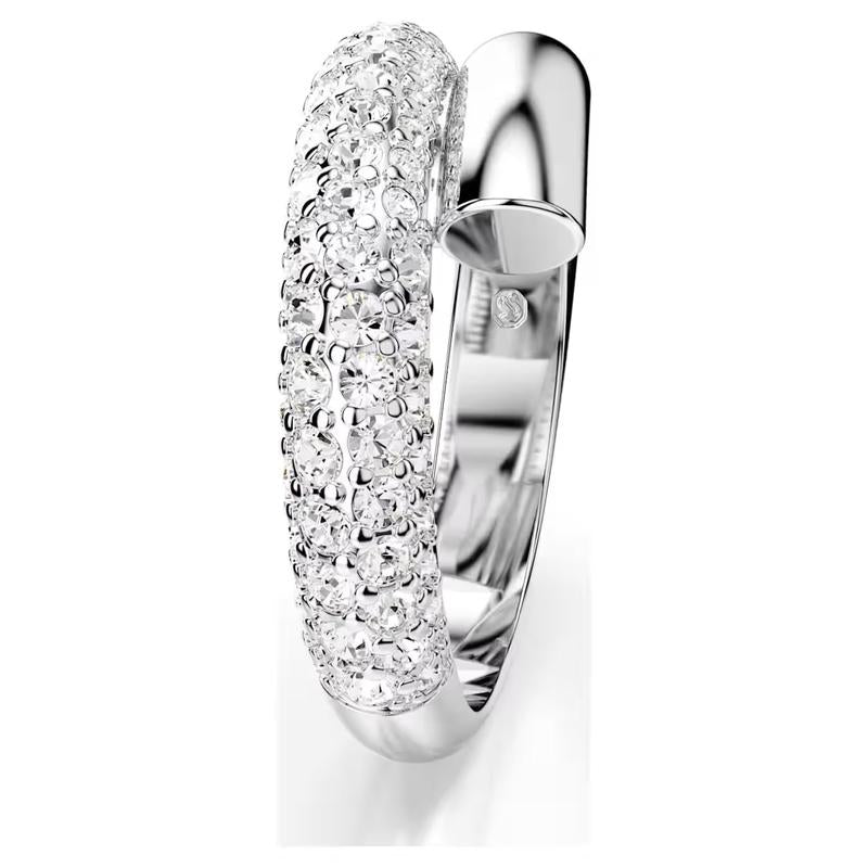 Swarovski Dextera Rhodium Plated White Crystal Pavé Ring