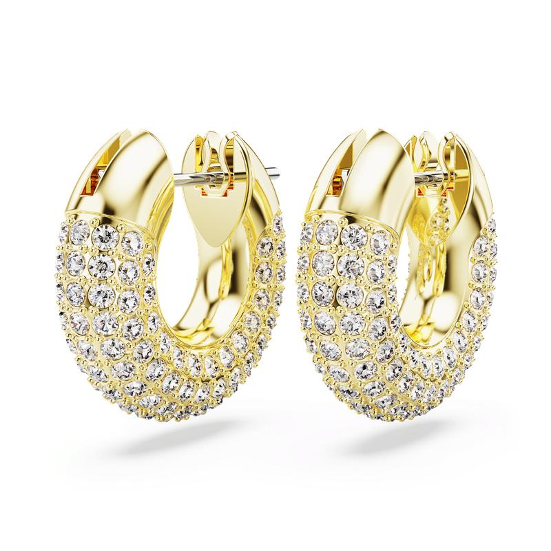 Swarovski Dextera Small White Gold Plated Hoop Earrings