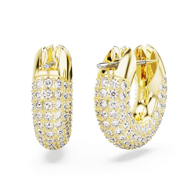 Swarovski Dextera Small White Gold Plated Hoop Earrings