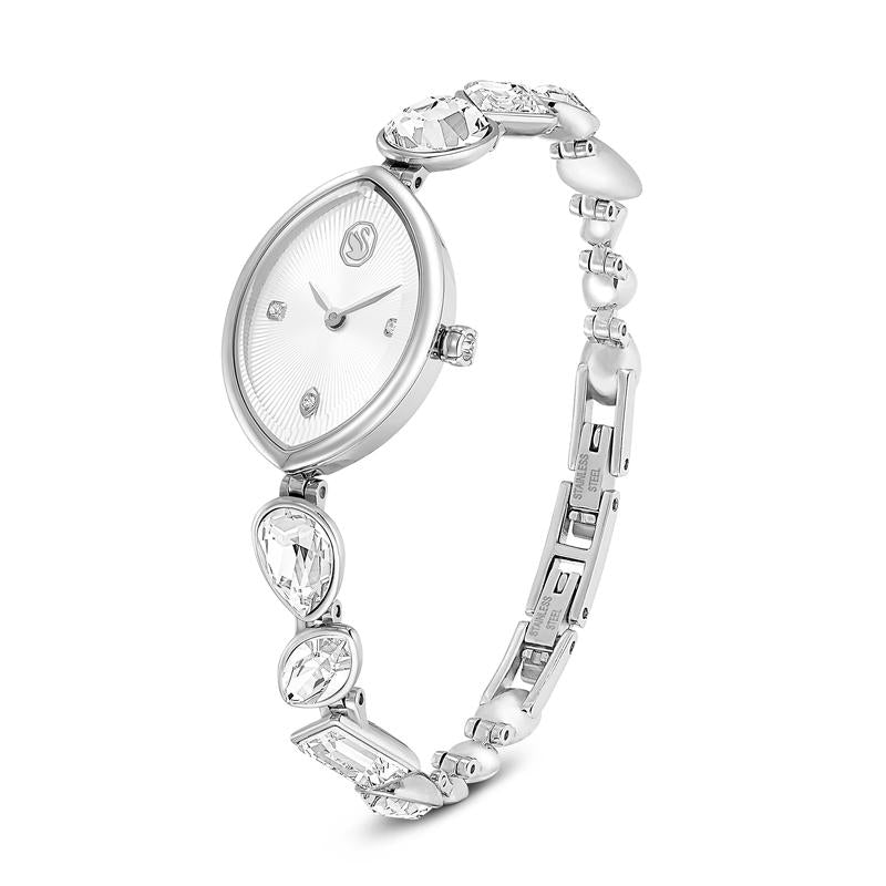 Swarovski Gema Crystal Bracelet Gold Tone Multi-Coloured Watch