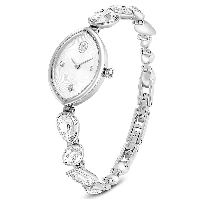 Swarovski Gema Crystal Bracelet Silver Tone Stainless Steel Watch