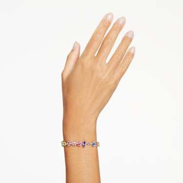 Swarovski Gema Mixed Cuts Multicolored Rhodium Plated Bracelet