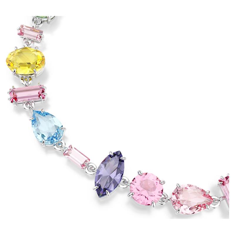 Swarovski Gema Mixed Cuts Multicolored Rhodium Plated Bracelet