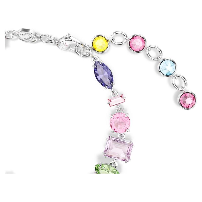 Swarovski Gema Mixed Cuts Multicolored Rhodium Plated Bracelet
