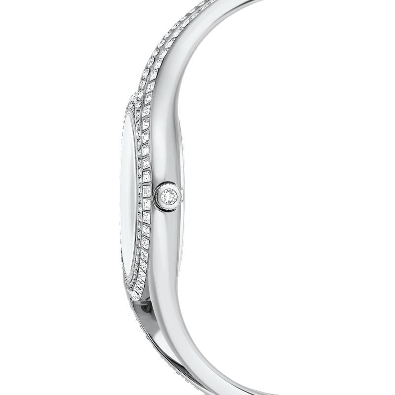 Swarovski Hyperbola Bangle Silver Tone Stainless Steel Swiss Made Watch
