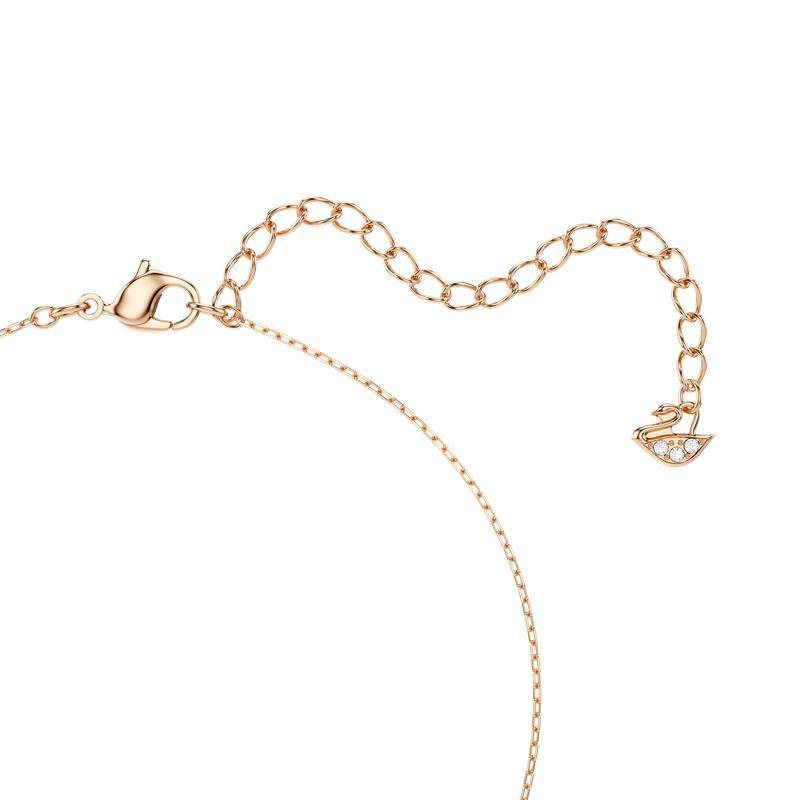 Swarovski Hyperbola Crystal Heart Infinity Rose-Gold White Necklace