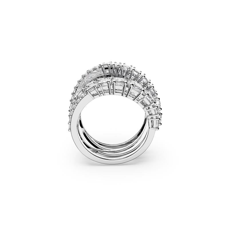 Swarovski Hyperbola Mixed Cuts White Rhodium Plated Ring