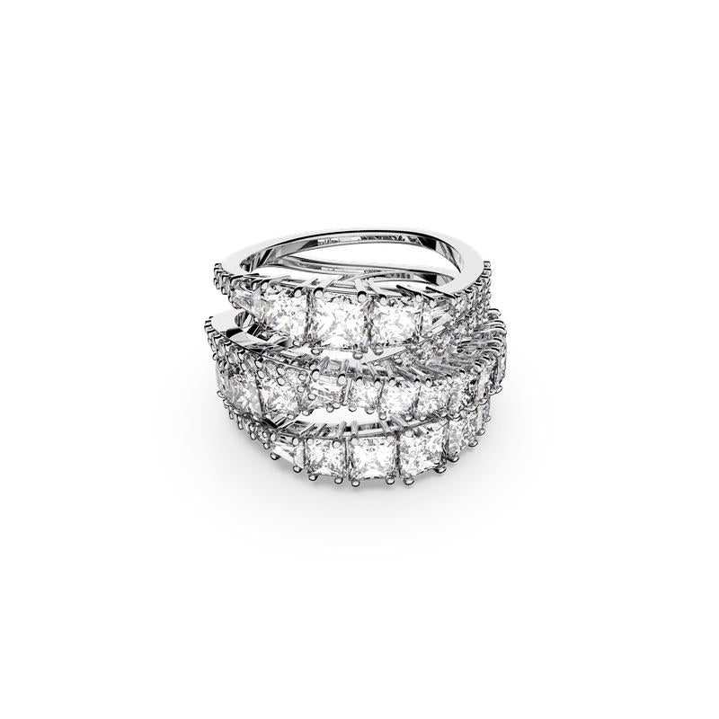 Swarovski Hyperbola Mixed Cuts White Rhodium Plated Ring