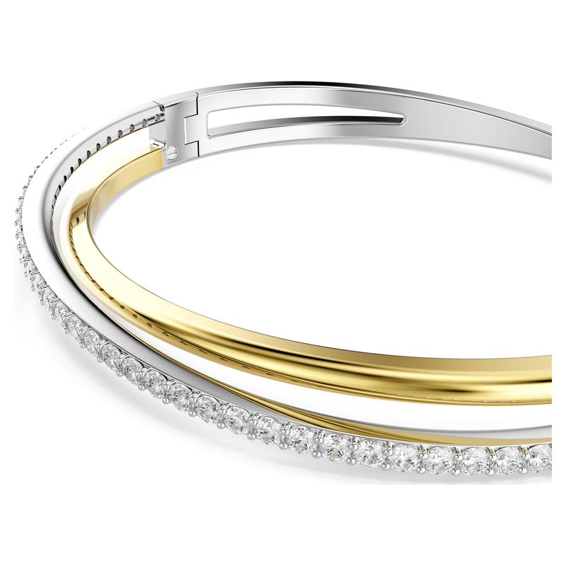 Swarovski Hyperbola Round Cut White Mixed Metal Finish Bangle