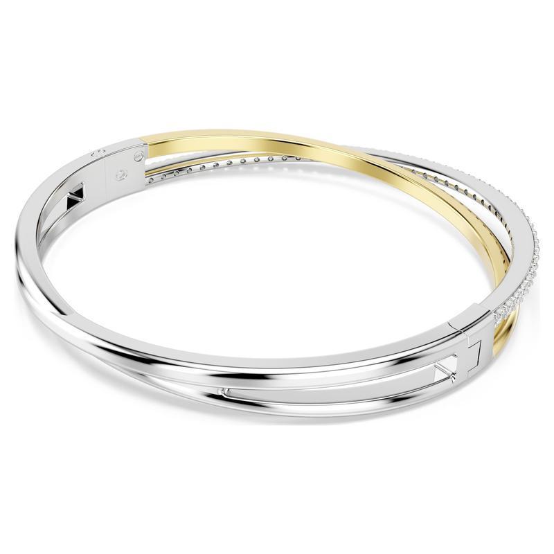 Swarovski Hyperbola Round Cut White Mixed Metal Finish Bangle