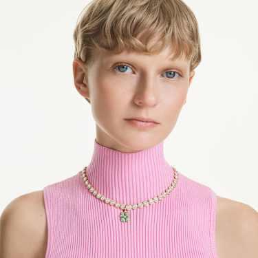 Swarovski Idyllia Clover Green 18K Gold Finish Charm