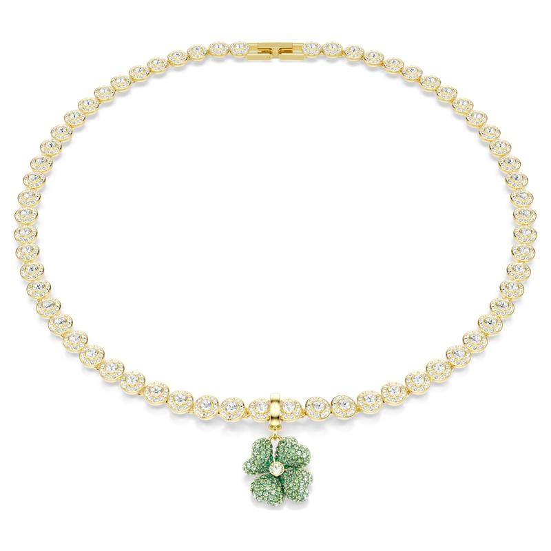 Swarovski Idyllia Clover Green 18K Gold Finish Charm
