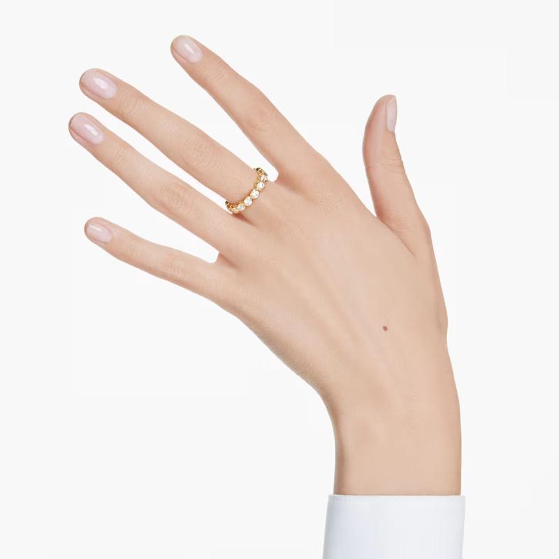Swarovski Imber Band Round Cut White 18K Gold Ring