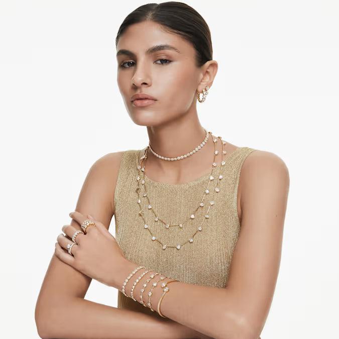 Swarovski Imber Mixed Round Cuts White Gold-Plated Bracelet