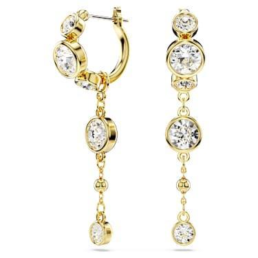 Swarovski Imber Round Cut White 18K Gold Finish Drop Earrings