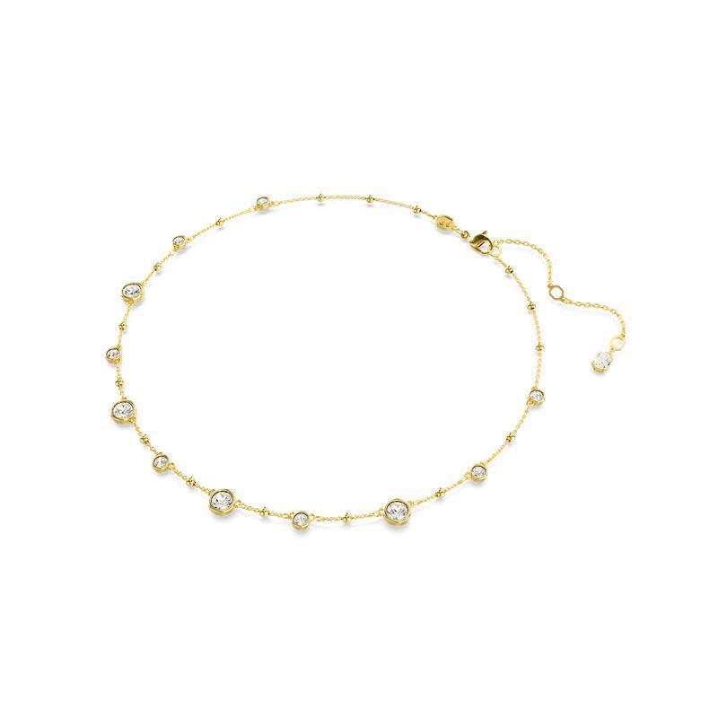 Swarovski Imber Scattered Round Cut White Gold-Plated Necklace
