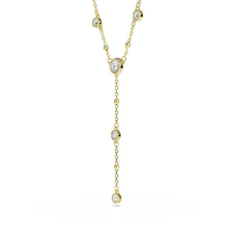 Swarovski Imber Y Round Cut White Gold Plated Necklace