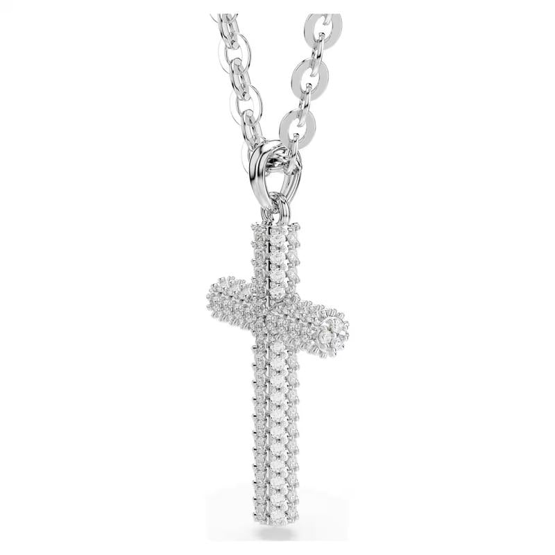 Swarovski Insigne Pendant Pavé Cross White Rhodium Necklace