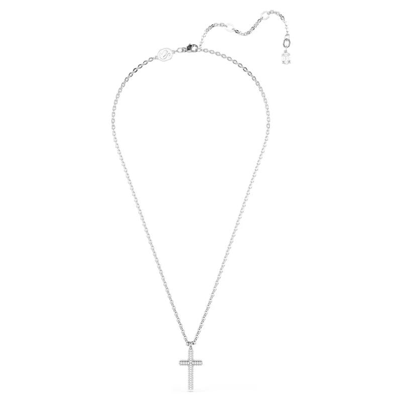 Swarovski Insigne Pendant Pavé Cross White Rhodium Necklace