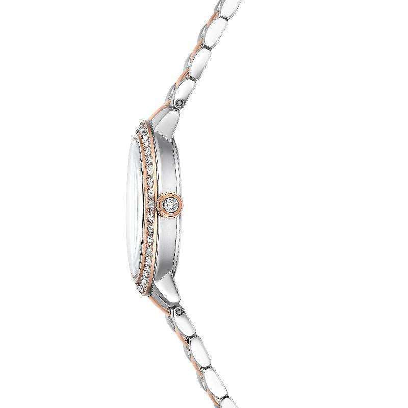 Swarovski Matrix 3-Link Swiss Made Rose Gold Tone Watch