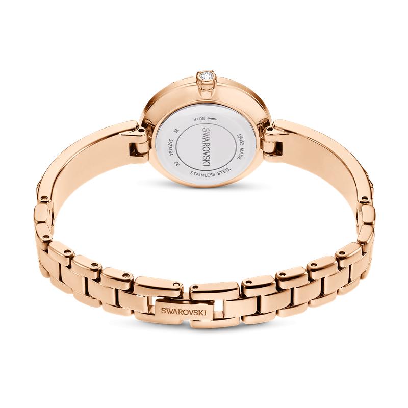 Swarovski Matrix Bangle Swiss Made White Rose Gold Watch