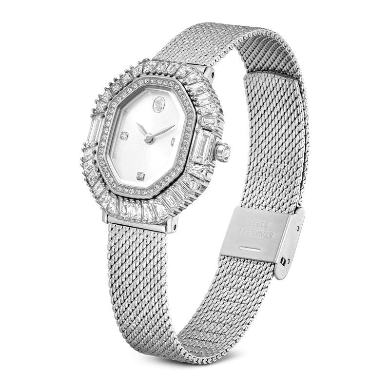 Swarovski Matrix Octagon Silver Tone Stainless Steel Watch