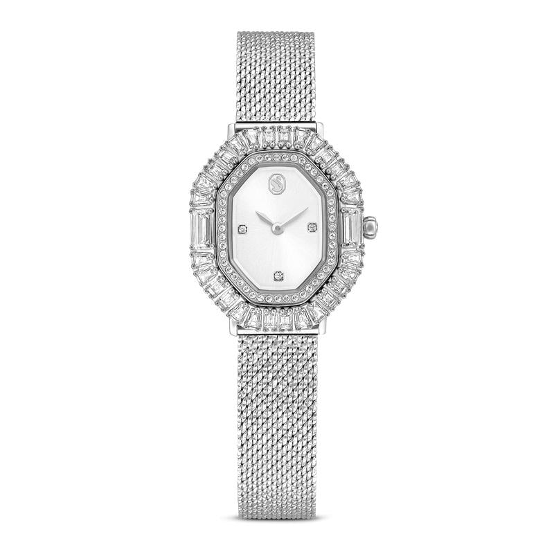 Swarovski Matrix Octagon Silver Tone Stainless Steel Watch