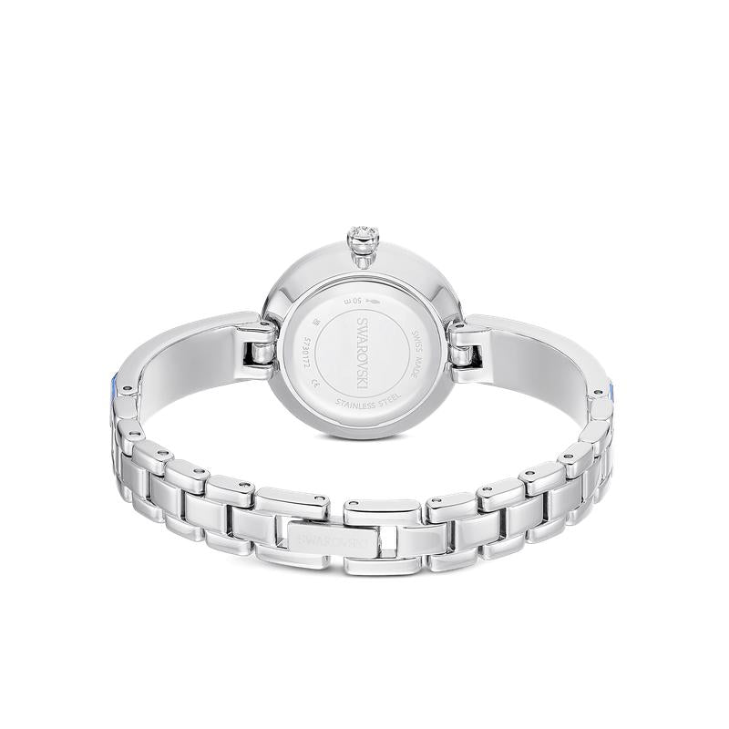 Swarovski Matrix Swiss Made Bangle Blue Stainless-Steel Watch