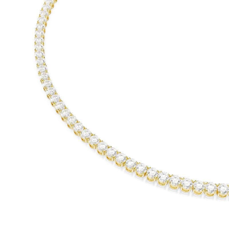 Swarovski Matrix Tennis Round Cut White Gold-Plated Necklace