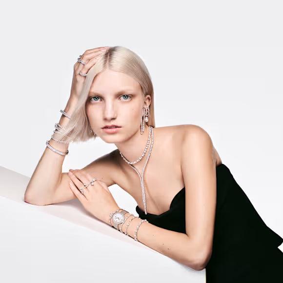 Swarovski Matrix Tennis Round Cut White Rhodium Plated Bracelet